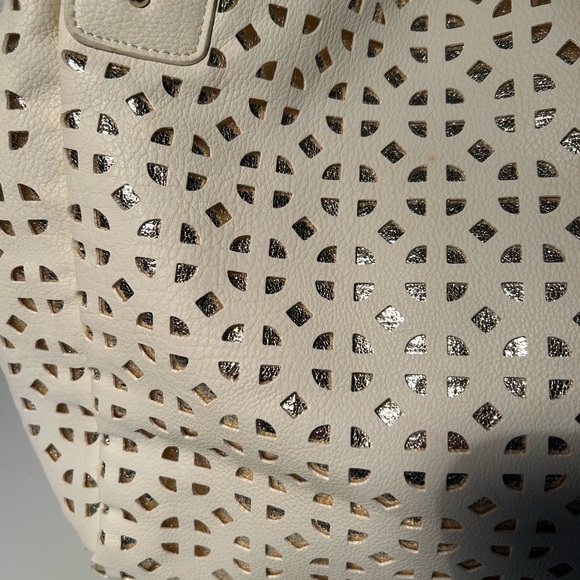 Big Buddha Ivory & Gold Large Satchel - Picture 2 of 7